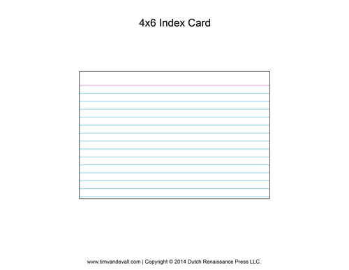 Printable Index Card Templates: 3x5 and 4x6 Blank PDFs