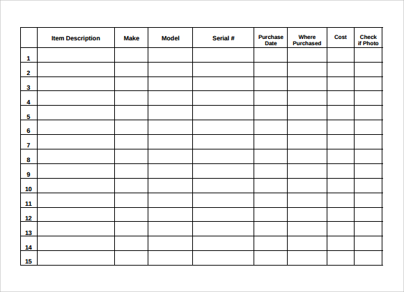 Free Printable Inventory Sheets | Here is a preview of the 