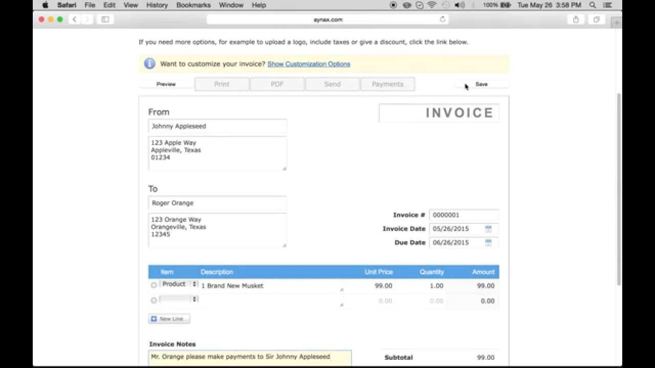 Free Invoice templates   Free Online Invoice Generator