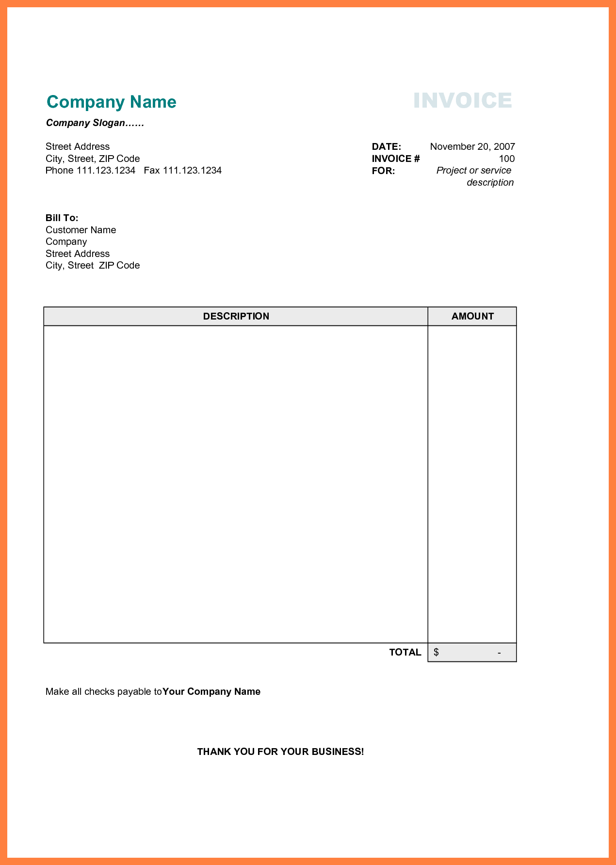 Free Excel Invoice Templates   Smartsheet
