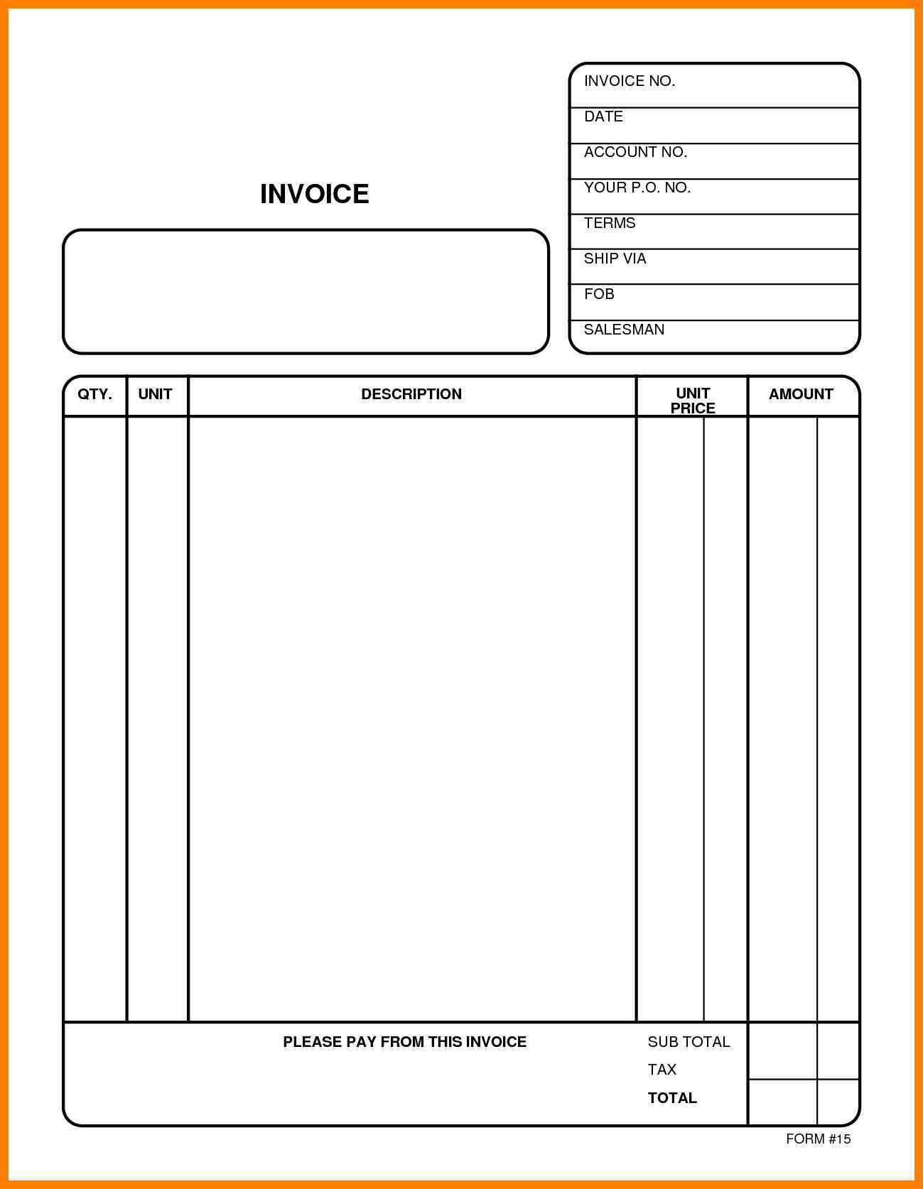 Free Printable Invoice Template