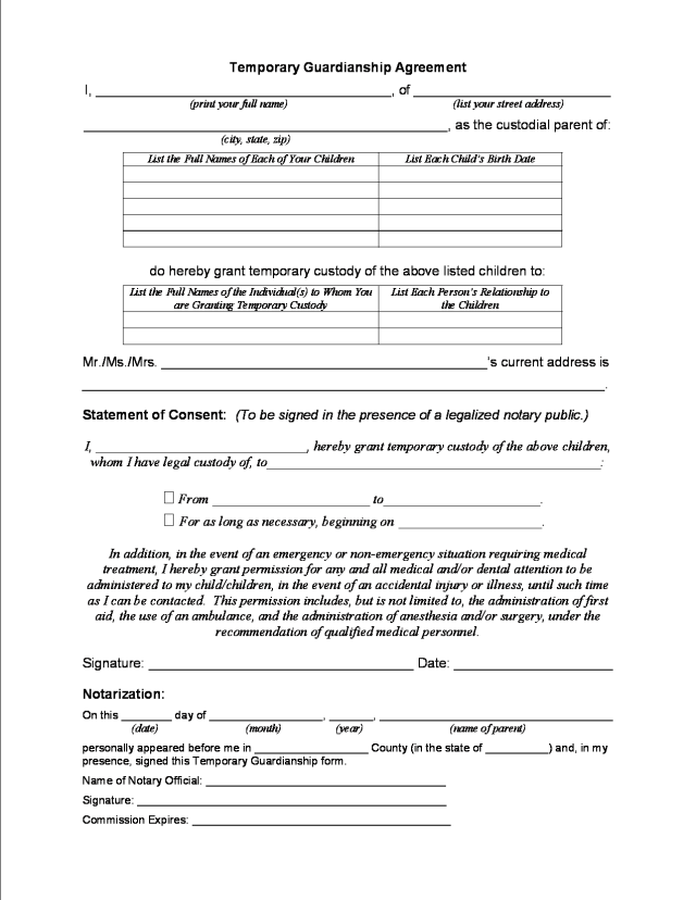 Free Printable Forms for Single Parents | legal | Pinterest 