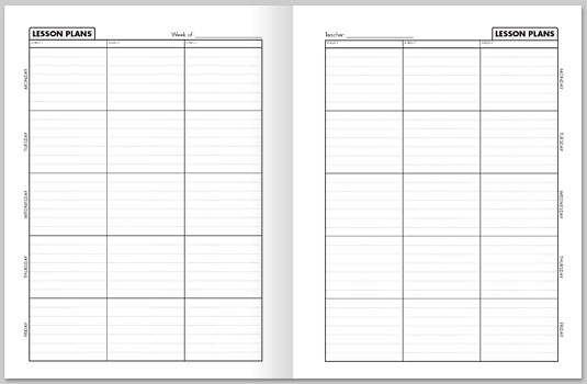 Lesson Plan Book Template Printable from shopfreshboutique.com