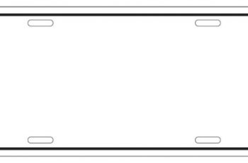 license plate template printable free