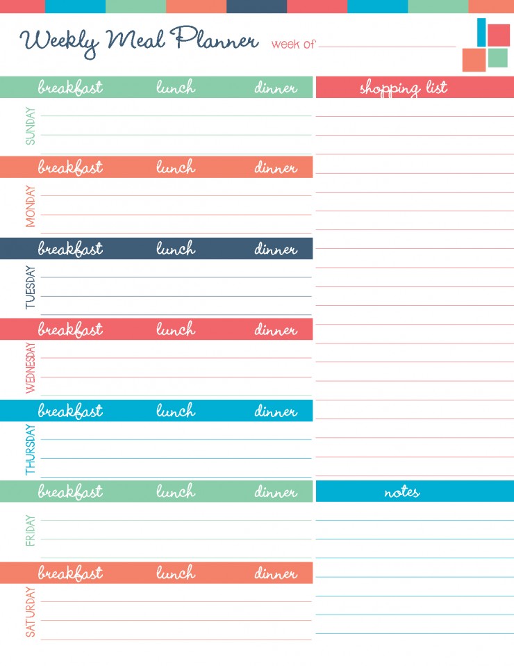 Free Printable Meal Planner Kitchen Set   Frugal Mom Eh!