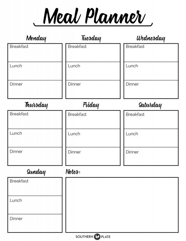 I'm happy to offer you this free printable Meal Planner! Click 