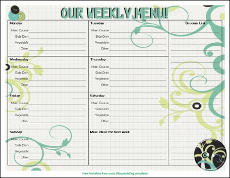 20 Free Menu Planner Printables   Welcome to the Family Table™