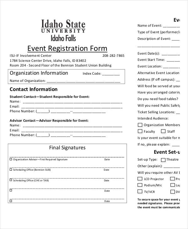 Registration Forms Template Free | charlotte clergy coalition