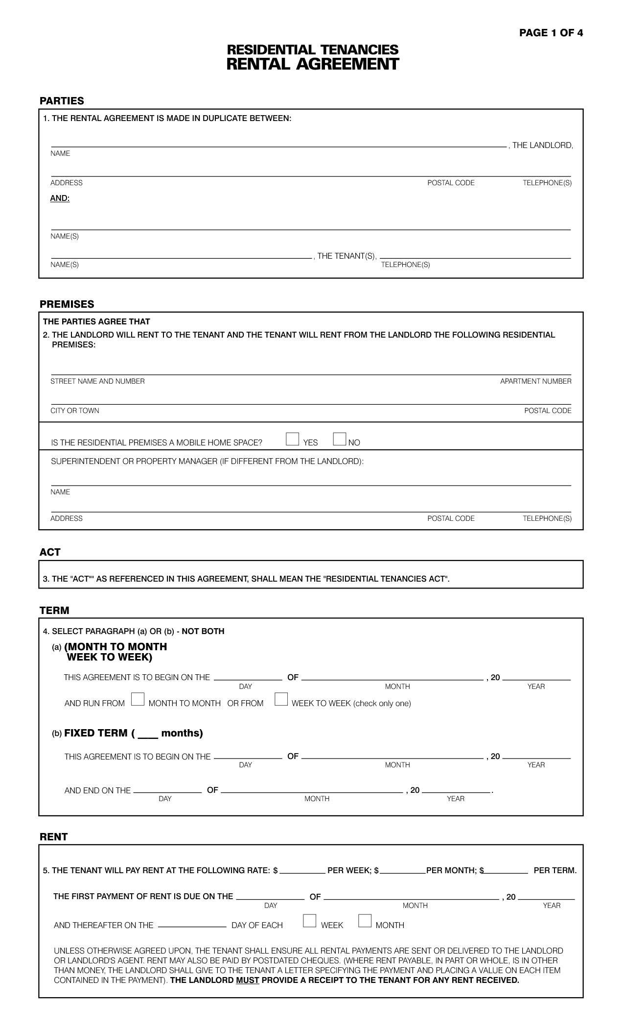 Property California Month To Month Rental Agreement Pdf | Property 