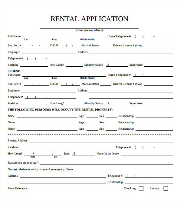 Printable Rental Application Savebtsaco Printable Lease 