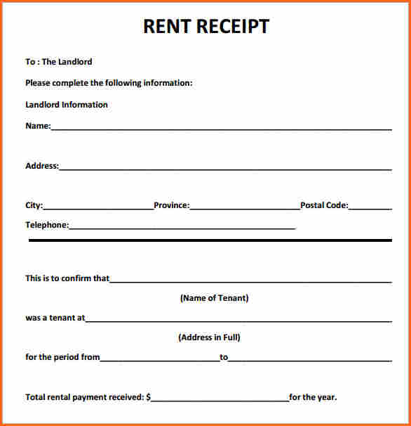 Free Printable Rental Receipts from ShopFreshBoutique.com