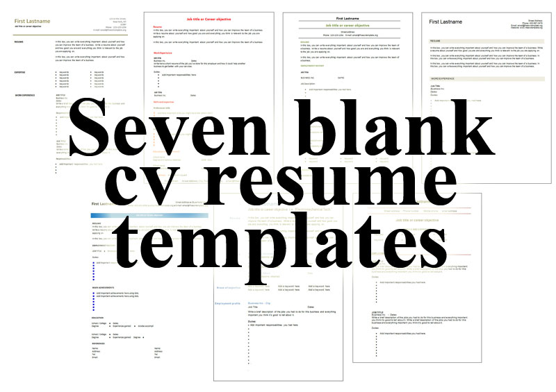 print a cv template   Demire.agdiffusion.com