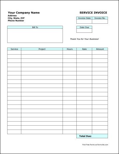 blank service invoice blank invoice blank service invoice template 