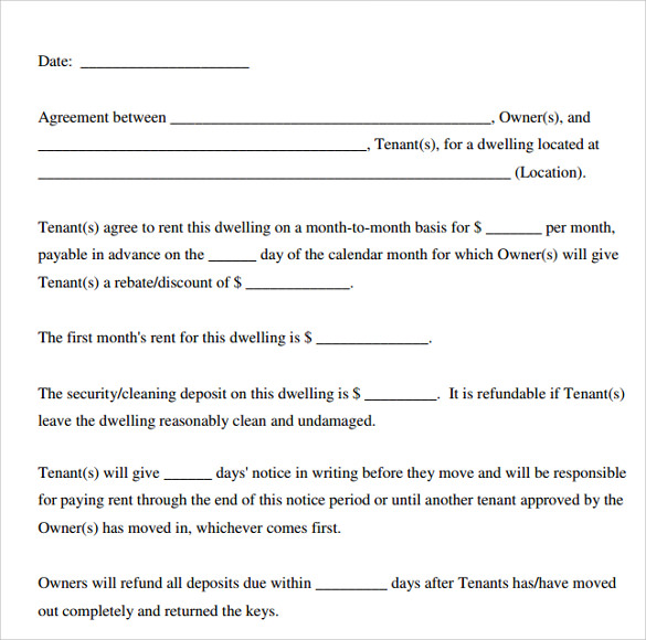 free fill in the blank lease agreement printable rental agreement 