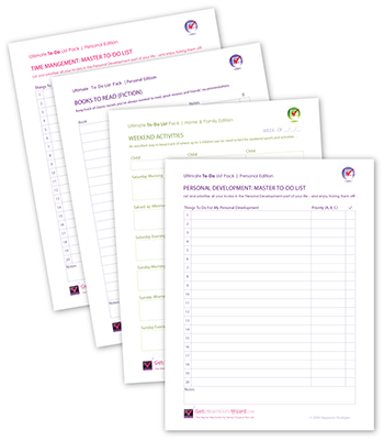 Free Printable To Do Lists   Get Organized Wizard