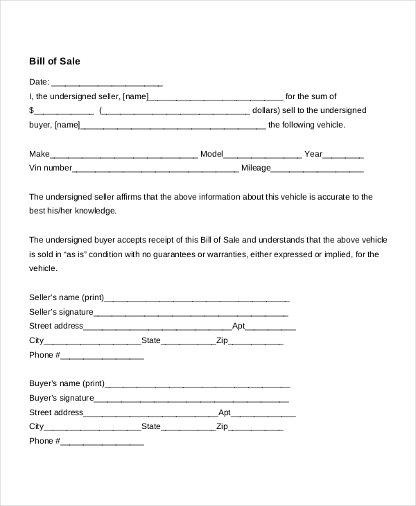 dmv bill sale form   Ibov.jonathandedecker.com