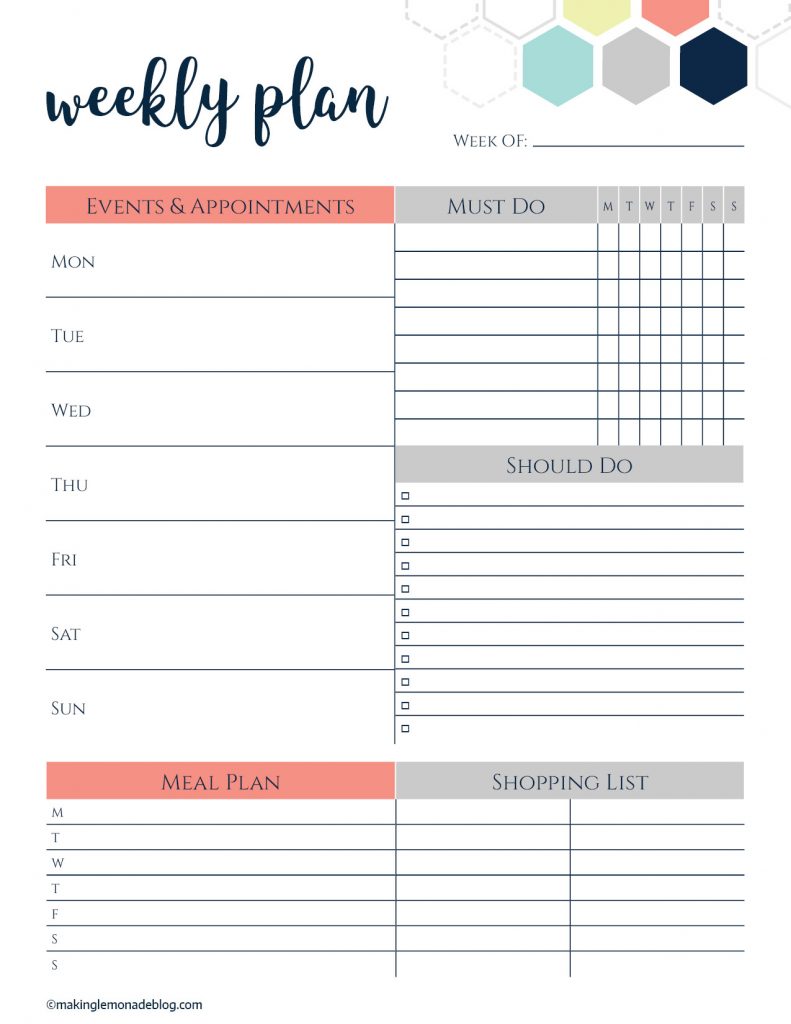 Free Printable Weekly Planner (YOU ASKED, I LISTENED)