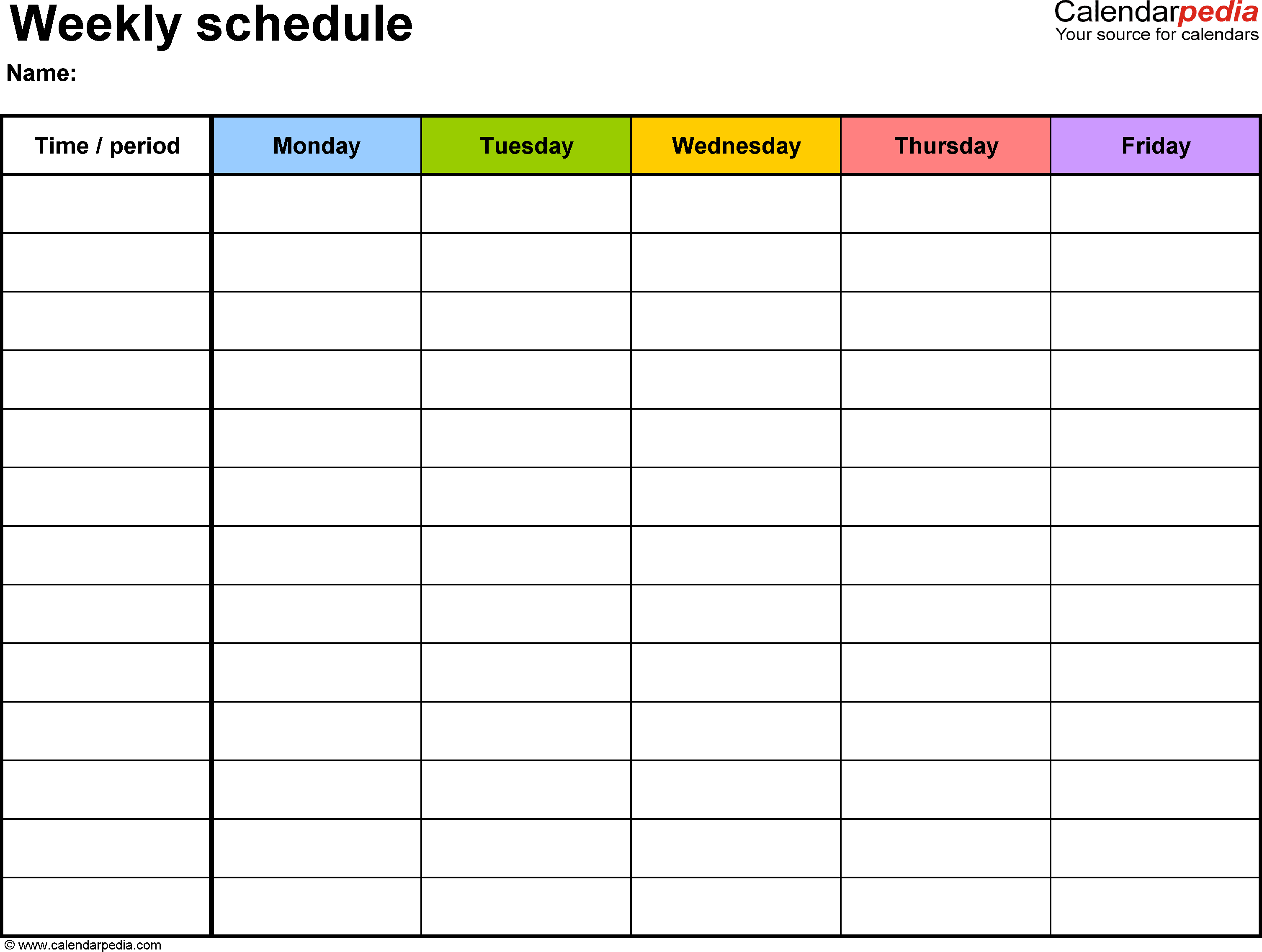 Weekly Planner Template   Free Printable Weekly Planner for Excel
