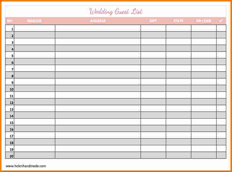 Free Printable Wedding Guest List 8   magnolian pc