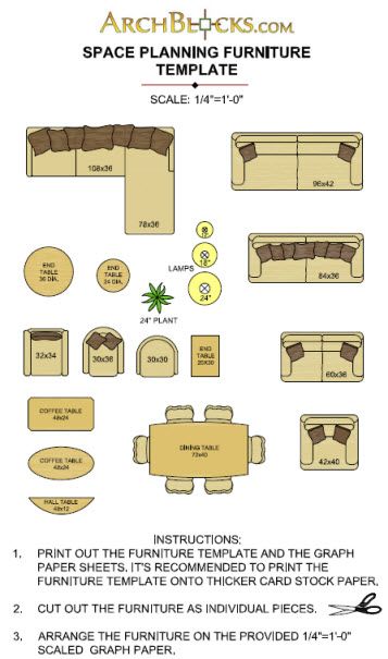 8 Best Images Of Printable Furniture Templates Free, Furniture 