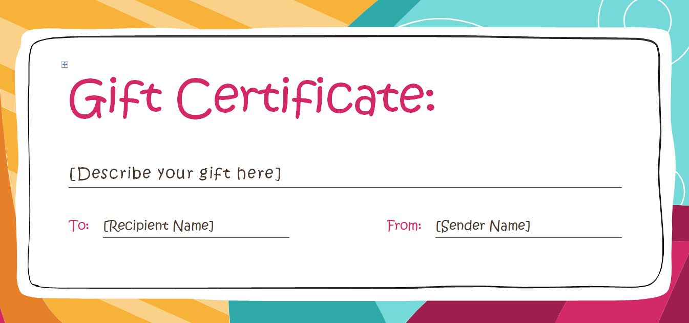 Gift Certificate Printable Template