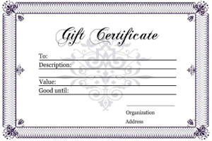Printable Gift Certificates — Everything in Place