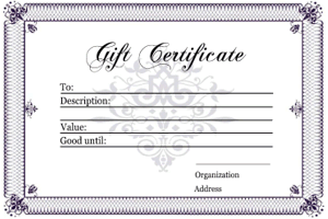 Gift Certificate Templates: printable gift certificates for any 