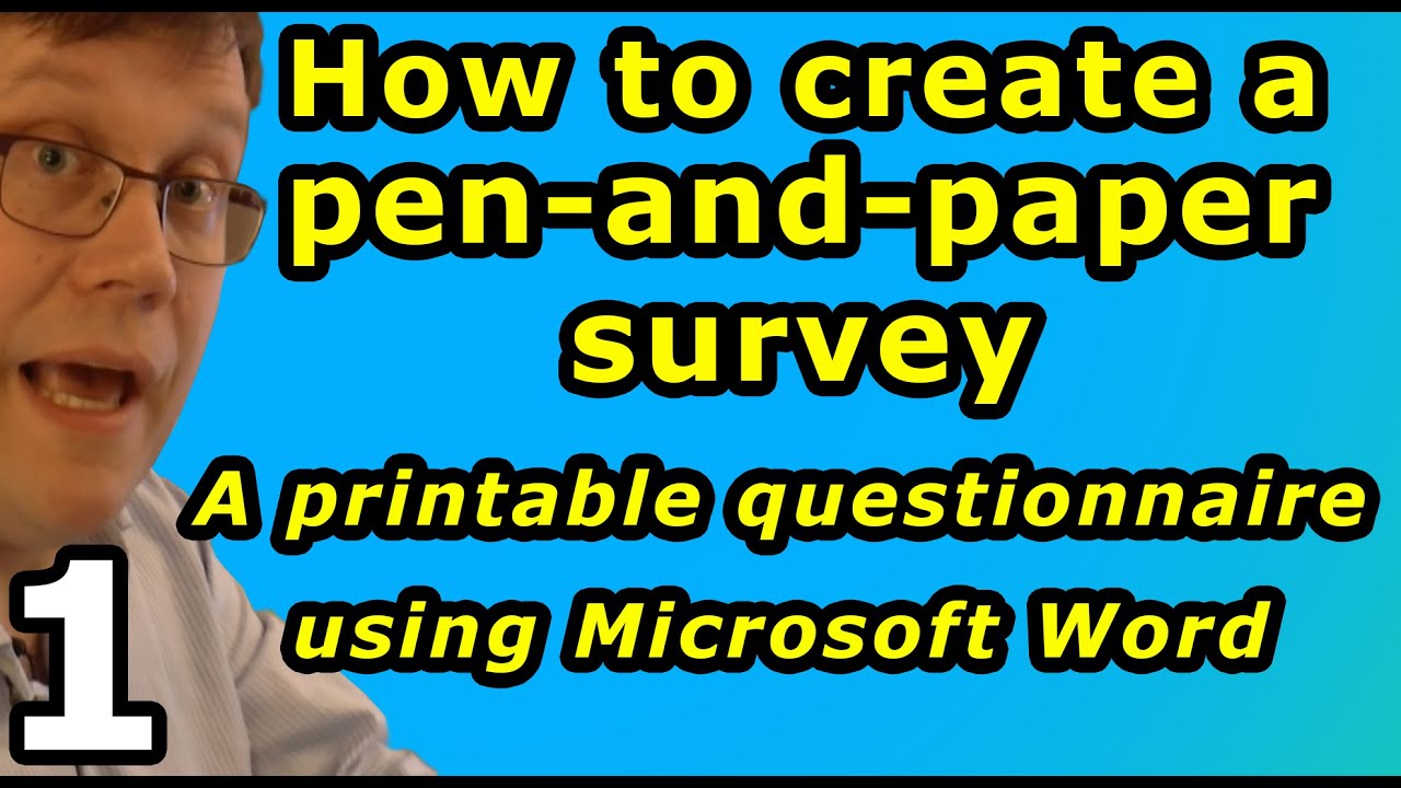 How to create a pen and paper survey in Word   YouTube