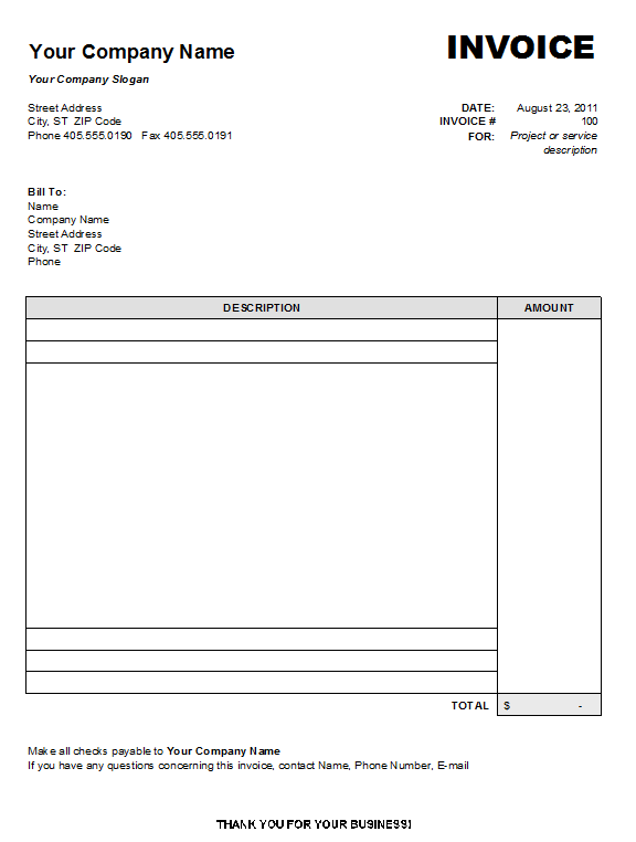 Free Printable Invoices Templates Printable Invoice Forms For Free 