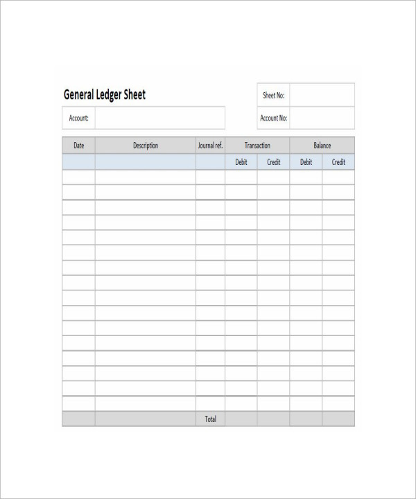 Ledger Paper Template   7+ Free Word,PDF Document Download | Free 