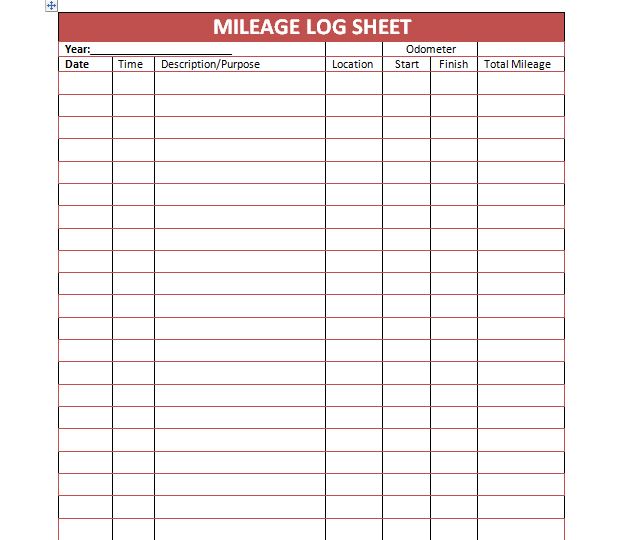 Free Printable Mileage Logs Free Printable Mileage Logs