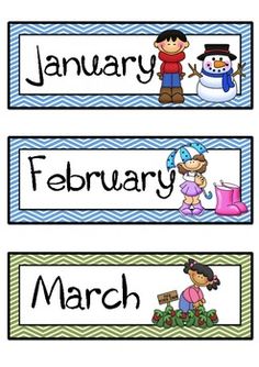 Printable Months of Year for at home classroom | Kid stuff 