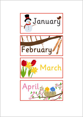 EYFS, KS1 Months of the Year Labels | Free Early Years & Primary 