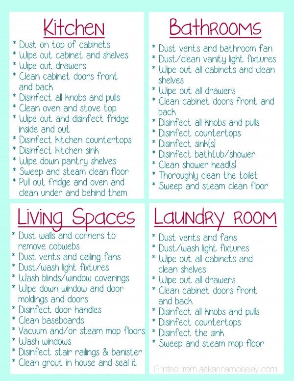 Clean Your House Before You Move In {FREE Printable 