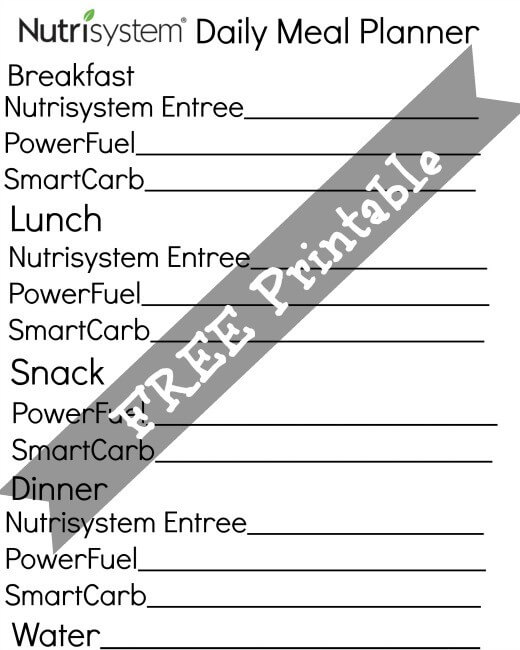 Nutrisystem Week 4 Check in: How I keep Track + A Free Printable 