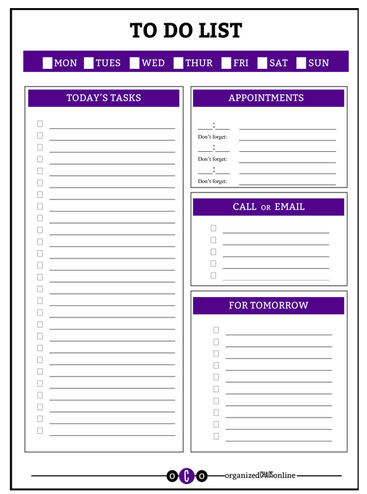 10 MORE Free Printable Daily Planners | Contented at Home