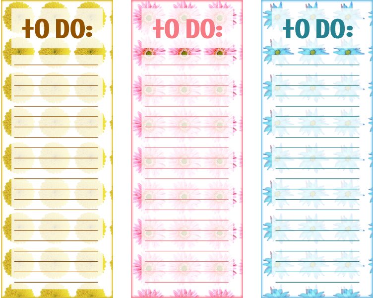 Multi Floral Printable To Do Lists   Free Printables Online