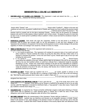 Simple One Page Lease Agreement   Fill Online, Printable, Fillable 