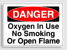Printable Caution   Oxygen In Use Sign