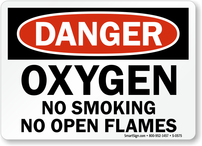 Oxygen Signs | Oxygen in Use Signs | No Smoking   Oxygen