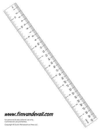 Printable Paper Ruler   Tim's Printables