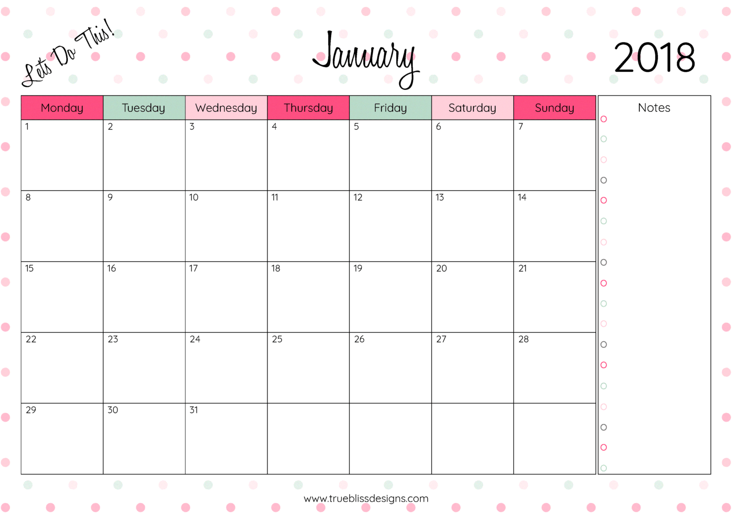 calendar 2018 printable monthly   Demire.agdiffusion.com