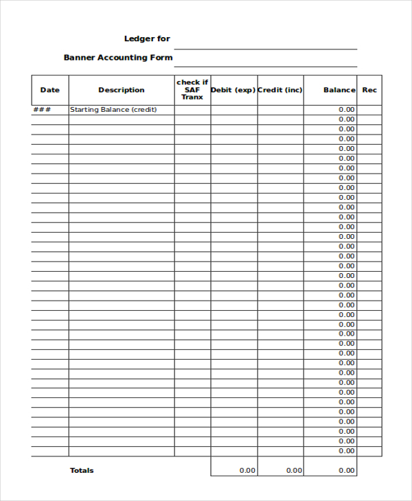 9+ Sample Blank Accounting Forms   Free Sample, Example, Format