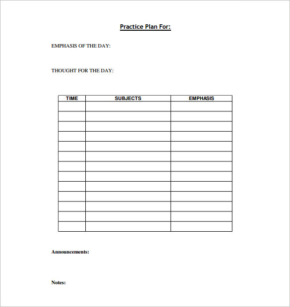 Basketball Practice Plan Template   3 Free Word, Pdf, Excel 