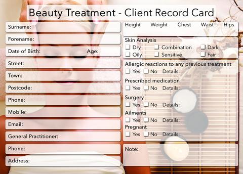 Hairdresser Customer Profile Template