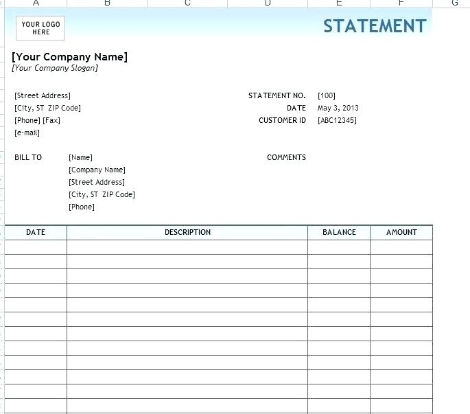 Billing Statement Template