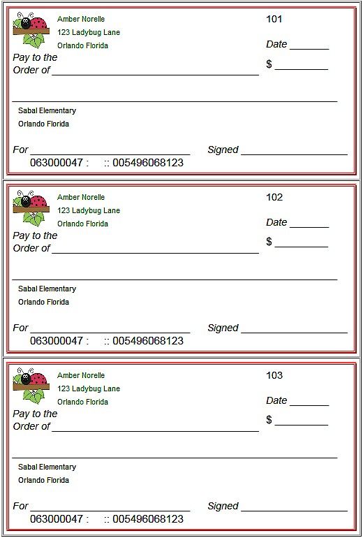 Printable Blank Checks For Students shop fresh