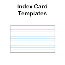 Printable Index Cards Template