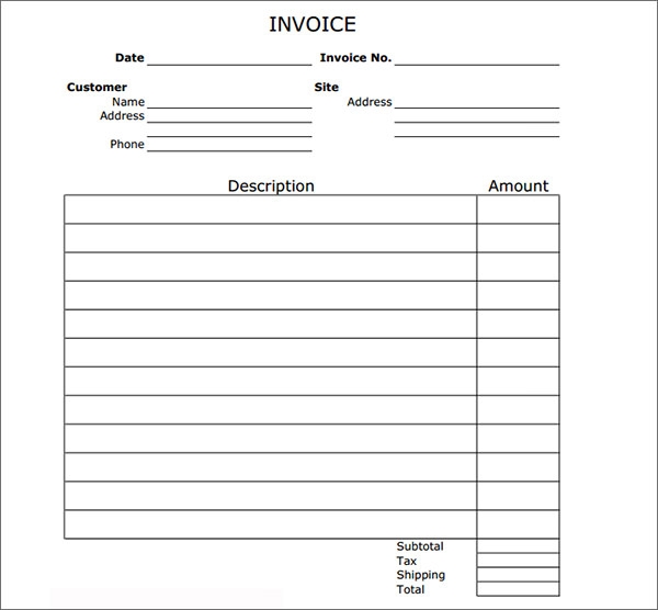 invoice template blank   Demire.agdiffusion.com