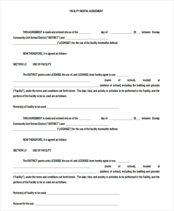 printable blank lease agreement printable rental agreement 